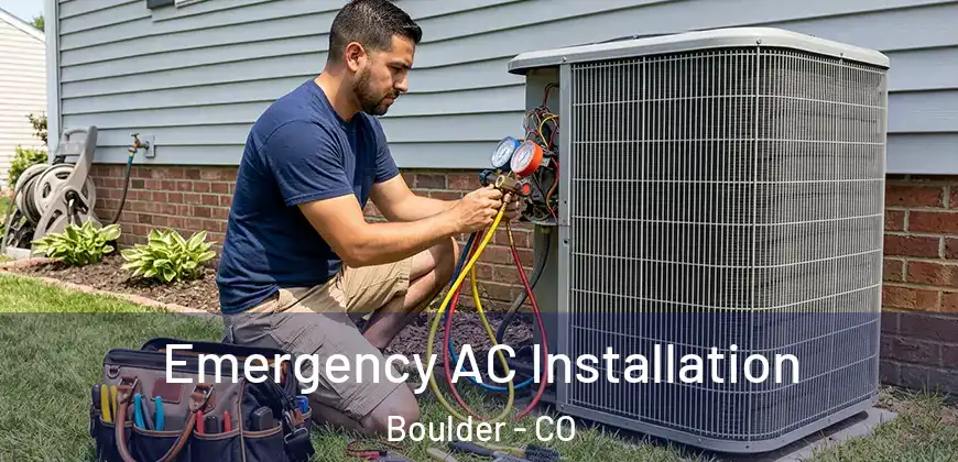 Emergency AC Installation Boulder - CO